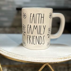Rae Dunn Farmhouse “FAITH FAMILY FRIENDS” ceramic Mug Cup - NEW